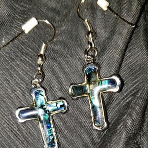 Stone Cross earrings
